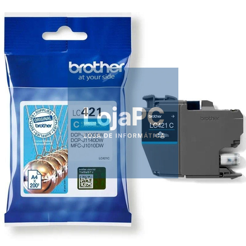Tinteiro Original Brother LC421/ Ciano