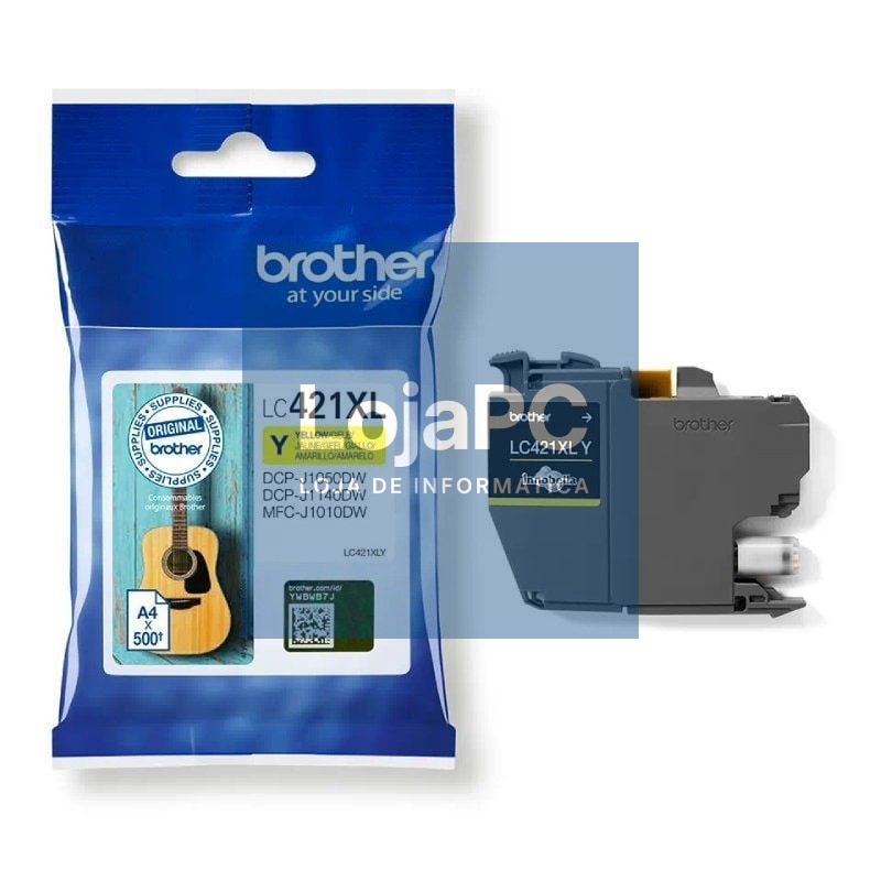 Tinteiro Original Brother LC421XL Alta Capacidade/ Amarelo