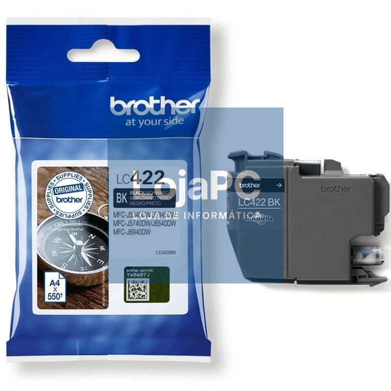 Tinteiro Original Brother LC-422/ Preto