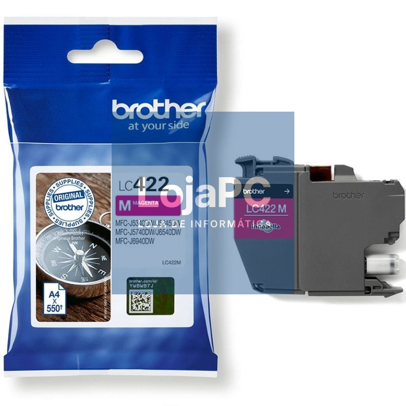 Tinteiro Original Brother LC-422/ Magenta