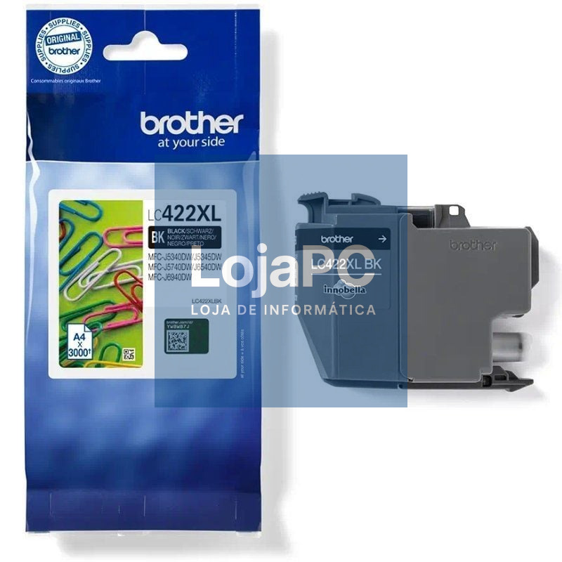 Tinteiro Original Brother LC-422 XL Alta Capacidade/ Preto