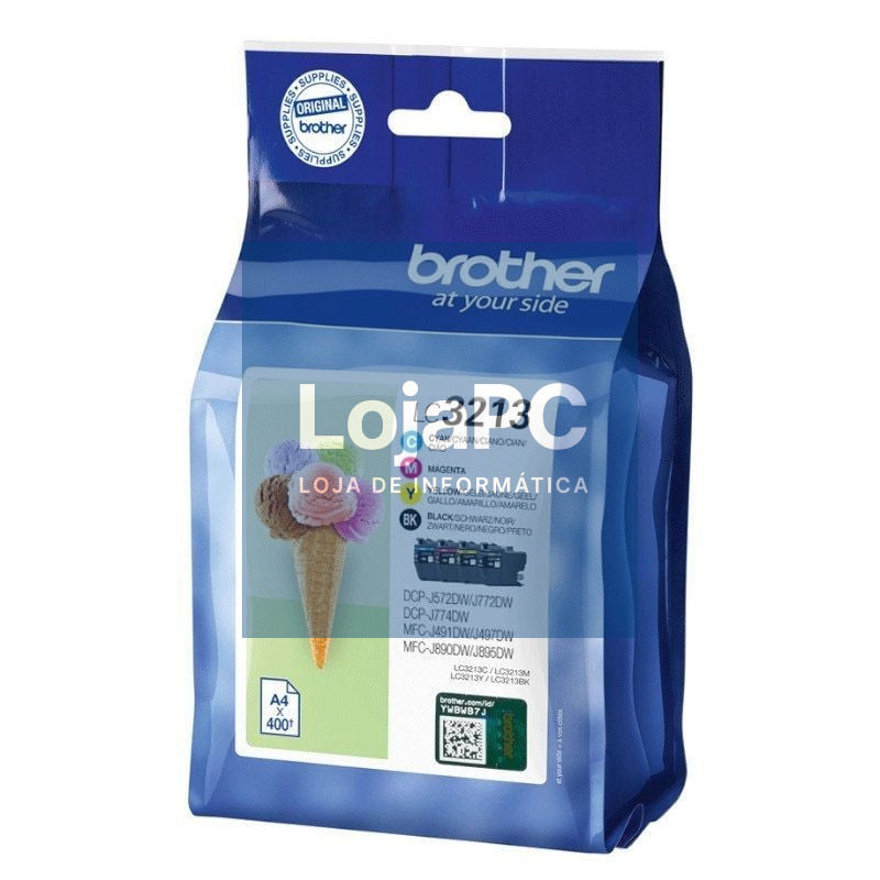Tinteiro Original Brother LC-3213VAL Multipack/ Ciano/ Magenta/ Amarelo/ Preto