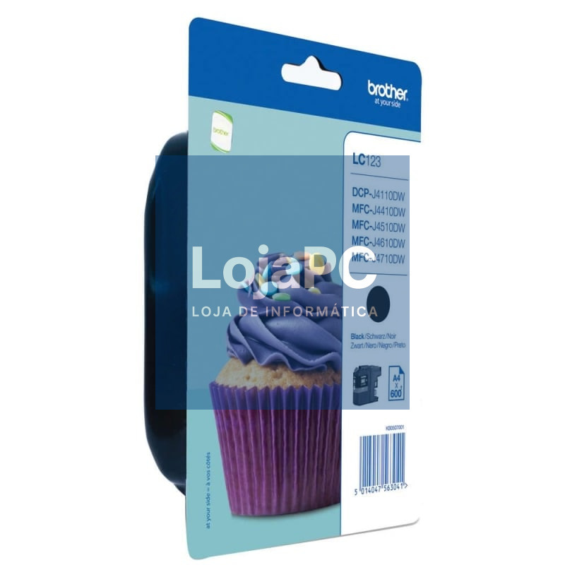 Tinteiro Original Brother LC-123/ Preto