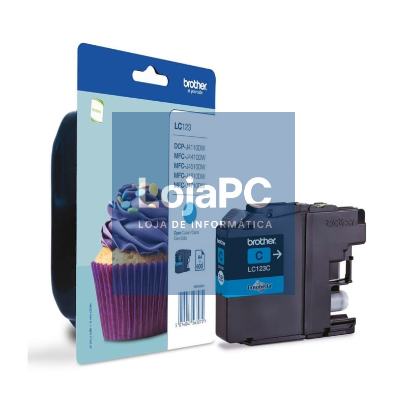 Tinteiro Original Brother LC-123C/ Ciano