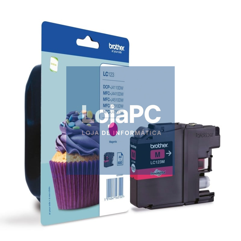 Tinteiro Original Brother LC-123M/ Magenta