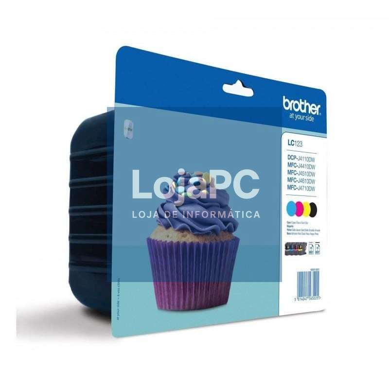 Tinteiro Original Brother LC-123 Multipack/ Ciano/ Magenta/ Amarelo/ Preto