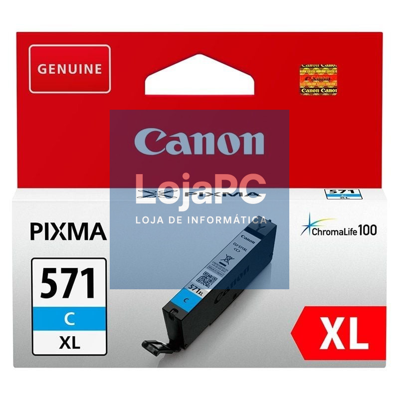 Tinteiro Original Canon CLI-571CXL Alta Capacidade/ Ciano