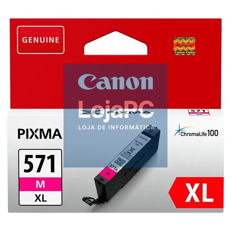 Tinteiro Original Canon CLI-571MXL Alta Capacidade/ Magenta