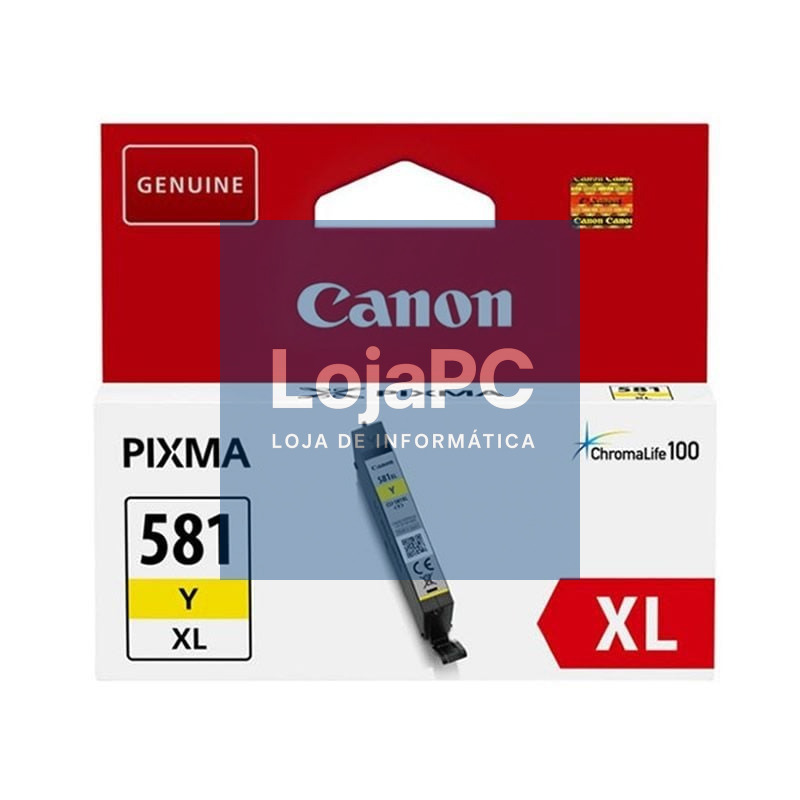 Tinteiro Original Canon CLI-581YXL Alta Capacidade/ Amarelo