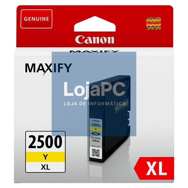 Tinteiro Original Canon PGI-2500XL Alta Capacidade/ Amarelo