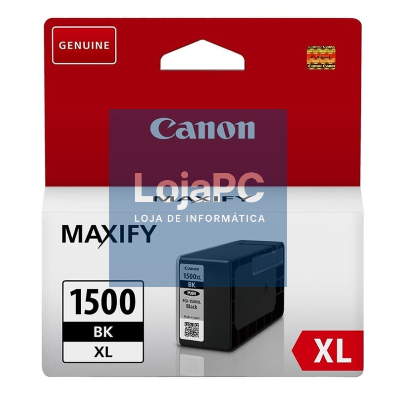 Tinteiro Original Canon PGI-1500XL Alta Capacidade/ Preto