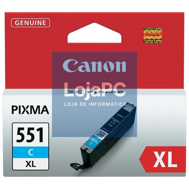 Tinteiro Original Canon CLI-551C XL Alta Capacidade/ Ciano
