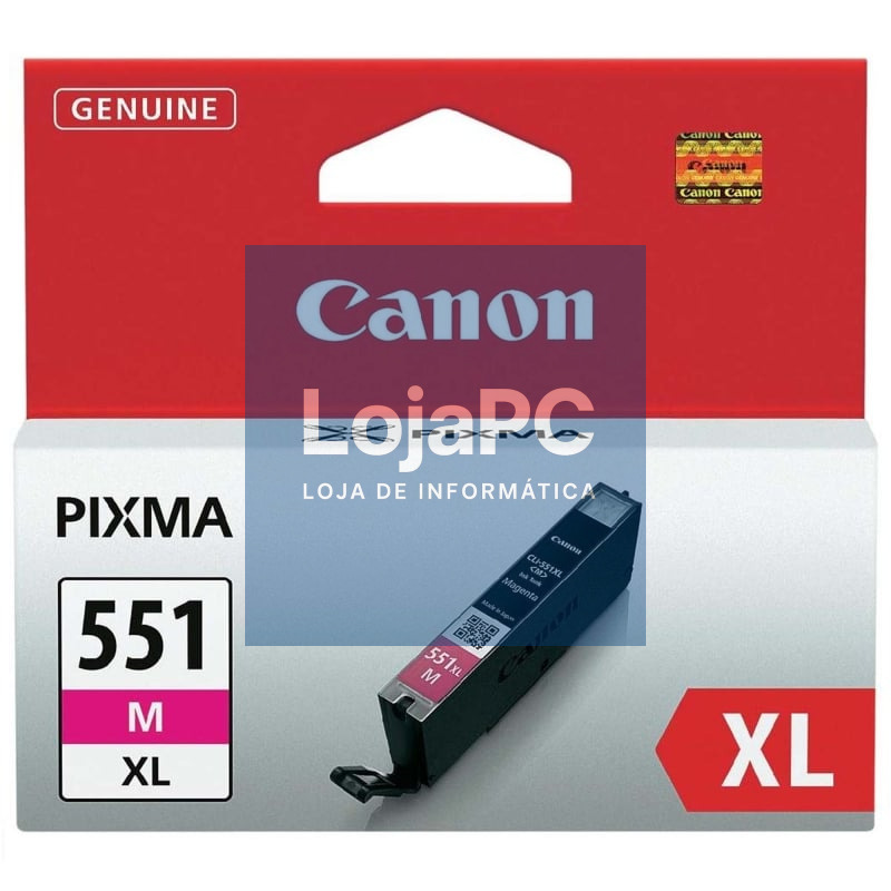 Tinteiro Original Canon CLI-551M XL Alta Capacidade/ Magenta
