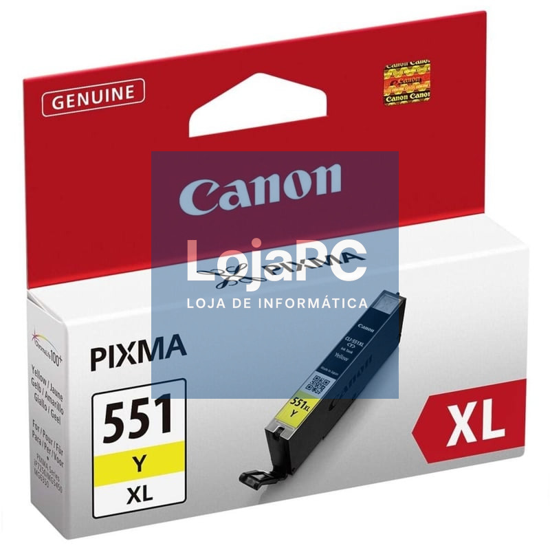 Tinteiro Original Canon CLI-551Y XL Alta Capacidade/ Amarelo