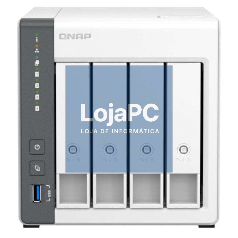 NAS QNAP TS-433-4G/ 4 Baías 3.5'- 2.5'/ 4GB/ Formato Torre