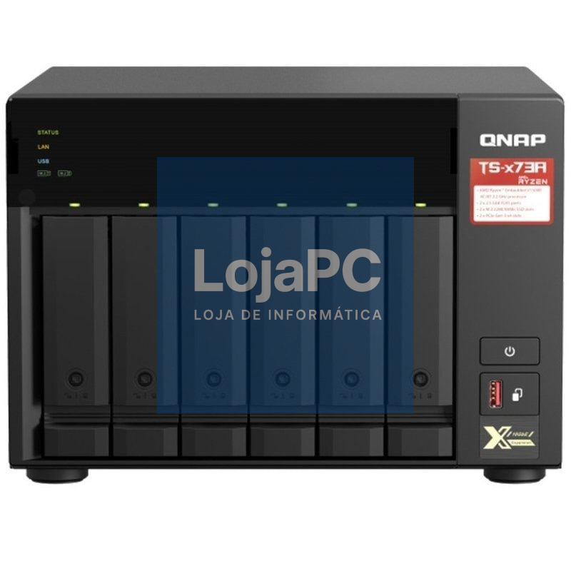 NAS QNAP TS-673A-8G/ 6 Baías 3.5'- 2.5'/ 8GB DDR4/ Formato Torre