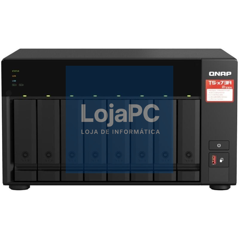 NAS QNAP TS-873A/ 8 Baías 3.5'- 2.5'/ 8GB DDR4/ Formato Torre