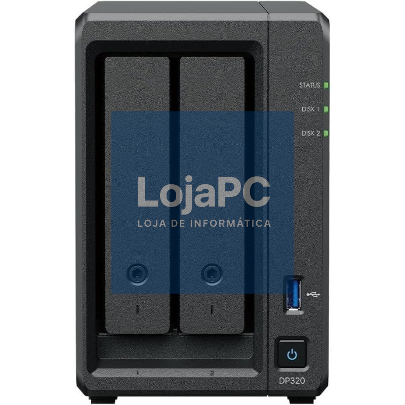 NAS Synology ActiveProtect DP320/ 2 Baías 3.5'- 2.5'/ 8GB DDR4/ 16TB/ Formato Torre