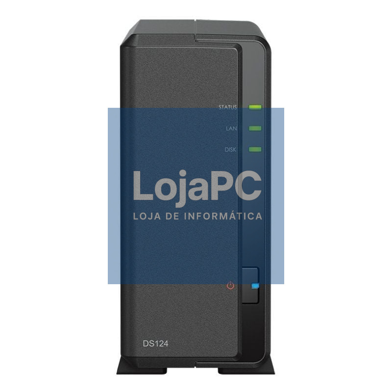 NAS Synology Diskstation DS124/ 1 Baía 3.5'- 2.5'/ 1GB DDR4/ Formato Torre