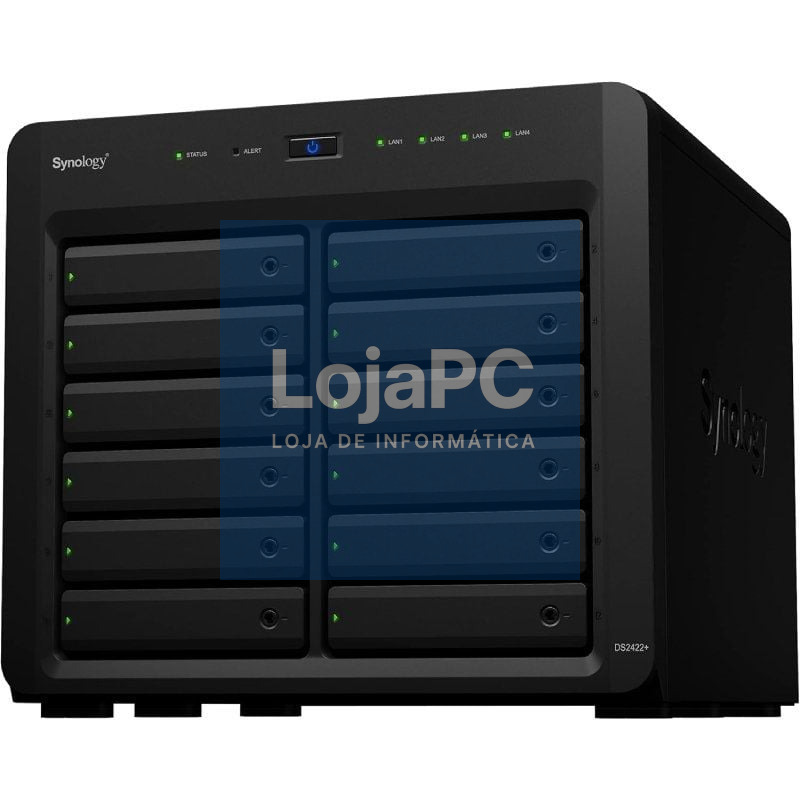 NAS Synology Diskstation DS2422+/ 12 Baías 3.5'- 2.5'/ 4GB DDR4/ Formato Torre