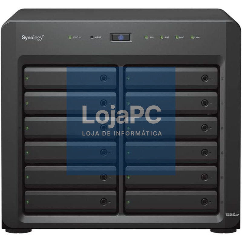 NAS Synology Diskstation DS3622XS+/ 12 Baías 3.5'- 2.5'/ 16GB DDR4/ Formato Torre