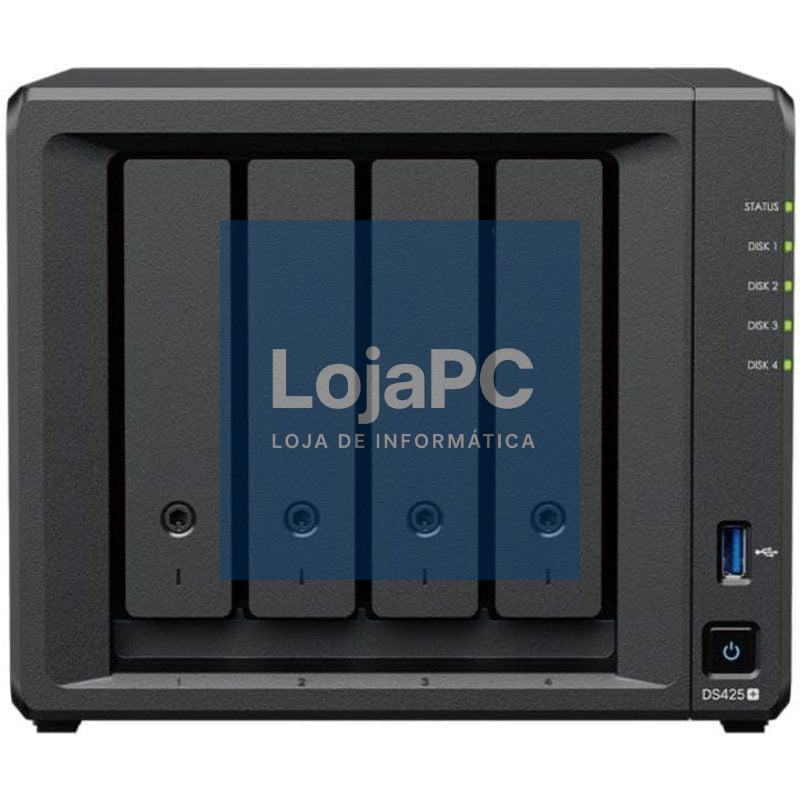 NAS Synology Diskstation DS425+/ 4 Baías 3.5'- 2.5'/ 2GB DDR4/ Formato Torre