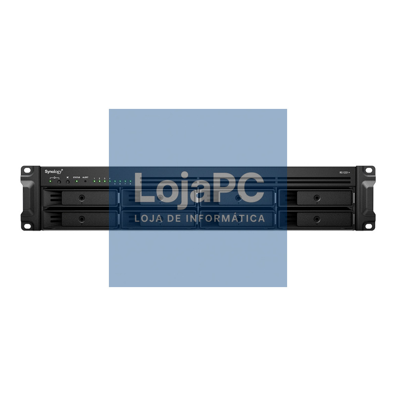 NAS Synology RackStation RS1221+ / 8 Baías 3.5'-2.5'/ 4GB DDR4/ Formato Rack