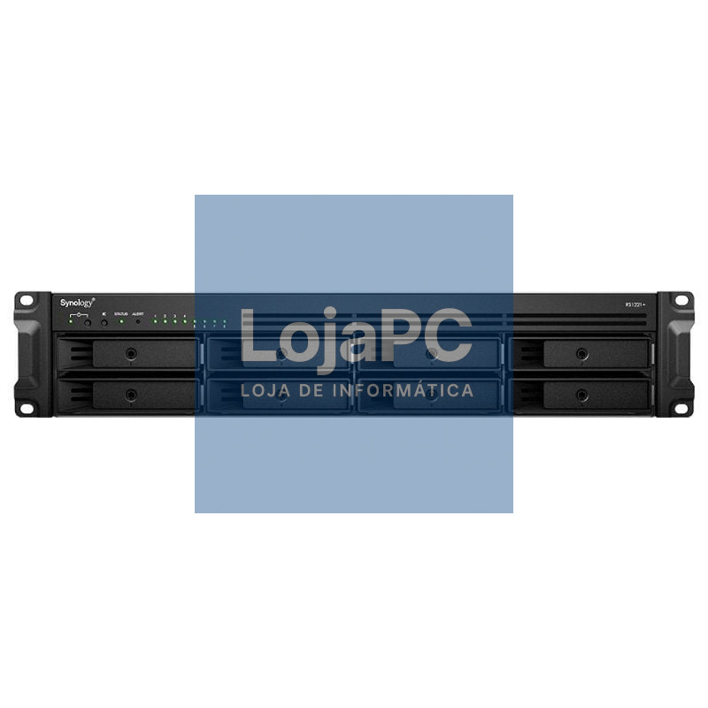 NAS Synology Diskstation RS1221RP+/ 8 Baías 3.5'- 2.5'/ 4GB DDR4/ Formato Rack