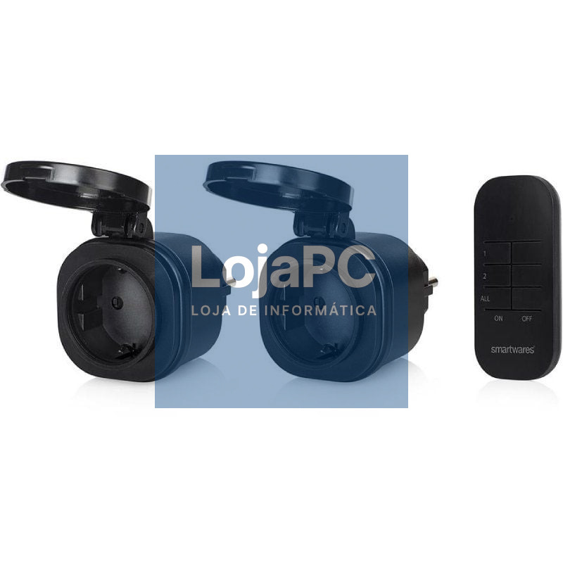 Set de Mini Enchufes para Exterior Smartwares SH4-99653/ Pretos