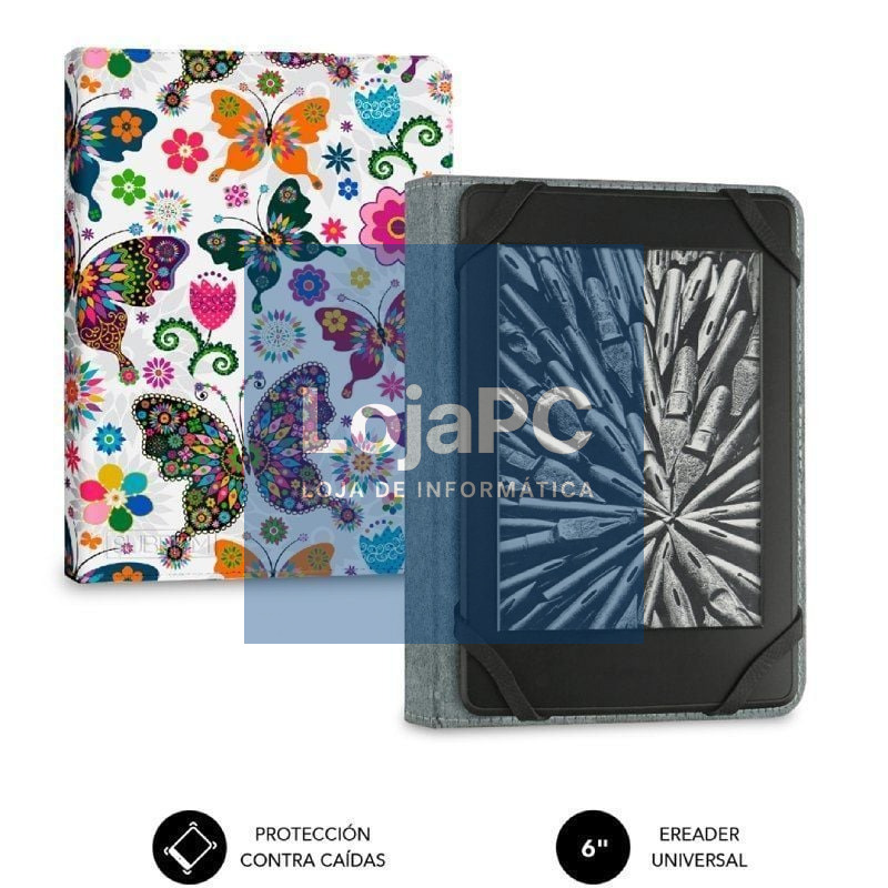 Capa para libro electrónico Subblim 1EC010 Clever Ebook Case 6' Mariposas
