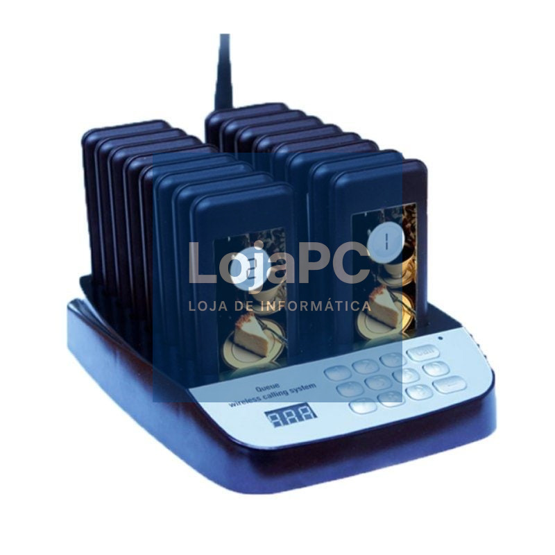 Kit Avisador de Clientes Premier Efficent-Customer/ 16 Receptores / Base de Carga