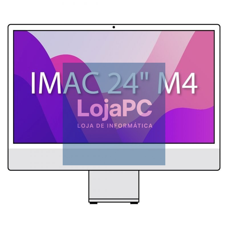 Apple iMac 24' Retina 4,5K / M4 10-Core CPU/ 16Gb/ 256Gb SSD/ 10-Core GPU/ Cristal Nanotexturizado/ Prateado