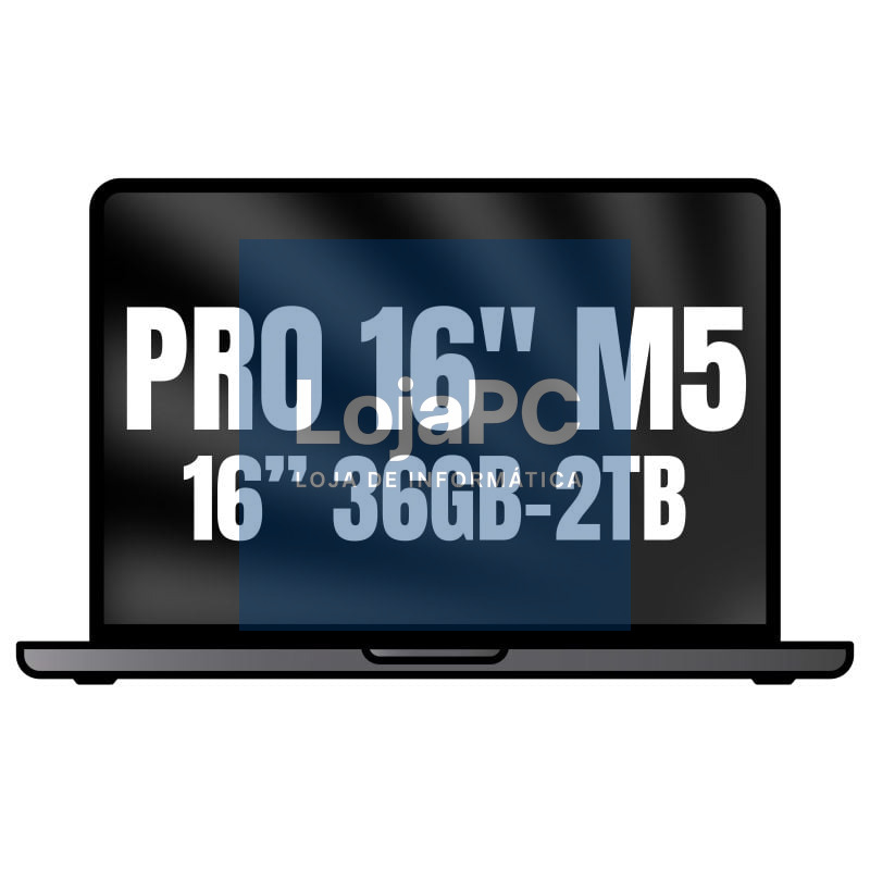 Apple Macbook Pro 16'/ M5 Max 18-Core CPU/ 36GB/ 2TB SSD/ 32-Core GPU/ Preto Espacial