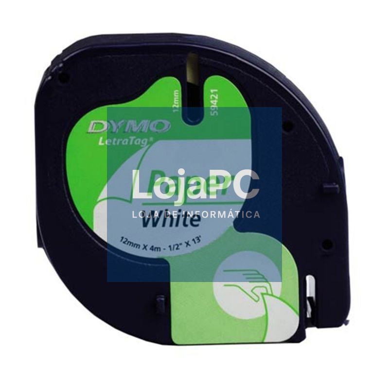 Cinta Rotuladora Adhesiva de Papel Dymo 59421/ para Letratag/ 12mm x 4m/ Branca