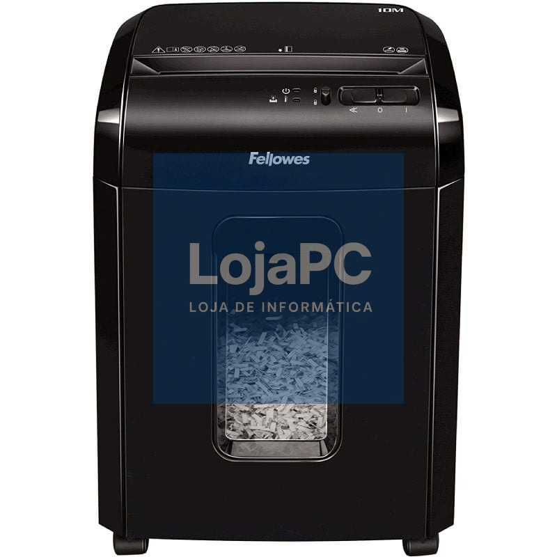 Destruidora Fellowes 10M/ Corte en Partículas de 2 x 12mm/ Preta