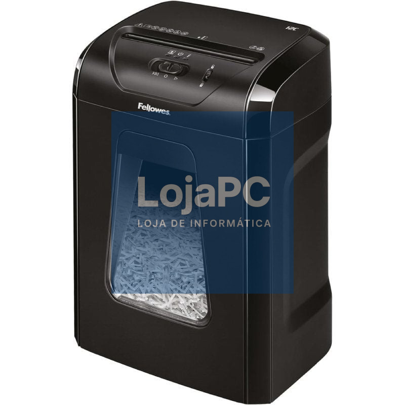 Destruidora Fellowes 12C/ Corte en Partículas de 4 x 40mm/ Preta