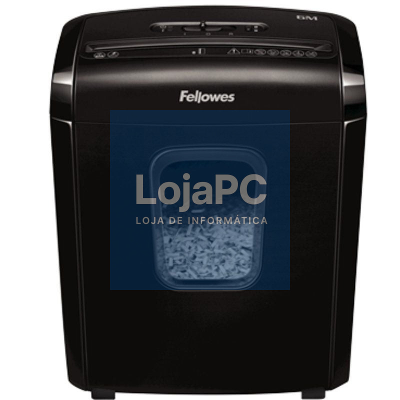 Destruidora Fellowes 6M/ Minicorte de 4 x 12mm/ Preta