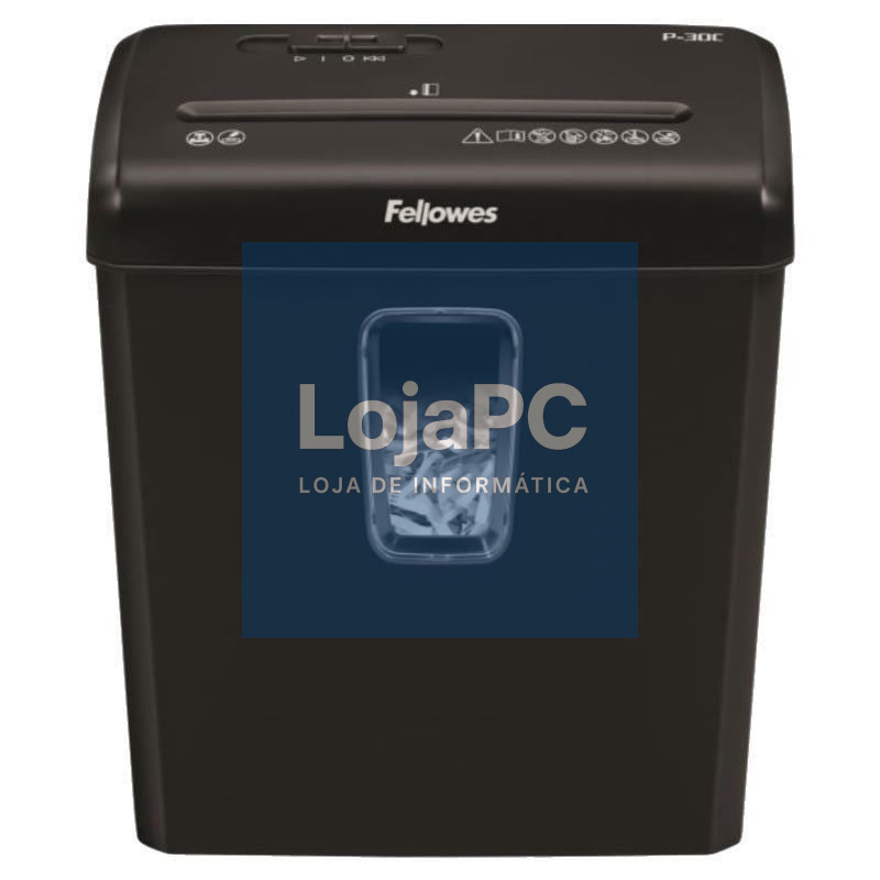 Destruidora Fellowes P-30C/ Corte en Partículas de 4 x 34mm/ Preta