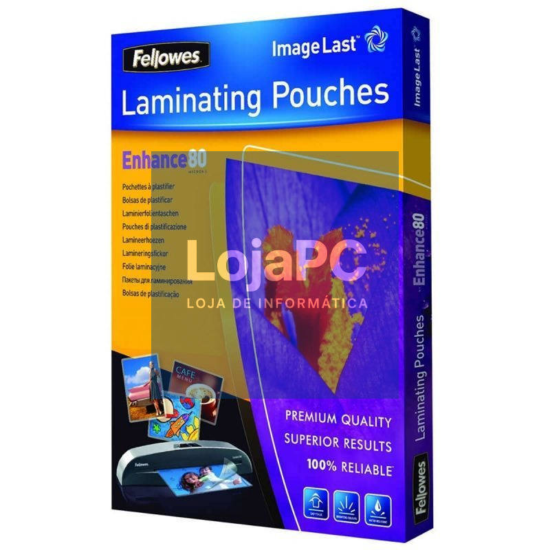 Capas para Plastificar Fellowes 5306114/ A4/ 80 Micras/ 100 unidades
