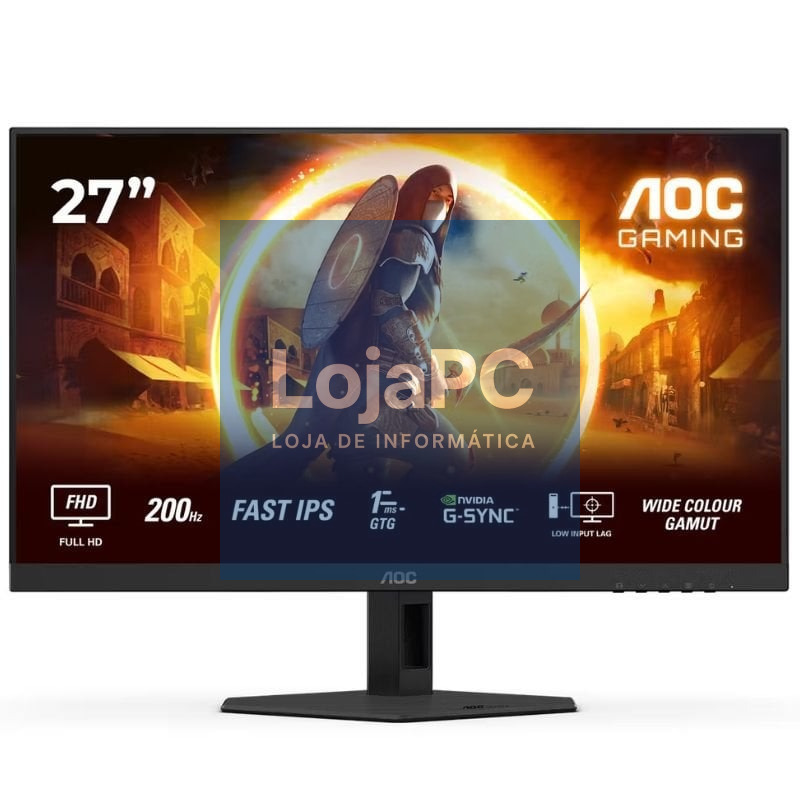 Monitor Gaming AOC 27G4HRE 27'/ Full HD/ 1ms/ 200Hz/ IPS/ Multimedia/ Preto