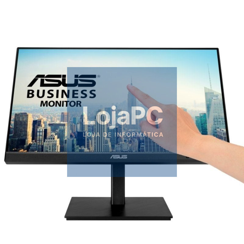 Monitor Profissional Táctil Asus BE24ECSBT 23.8'/ Full HD/ Multimedia/ Regulável en altura/ Preto