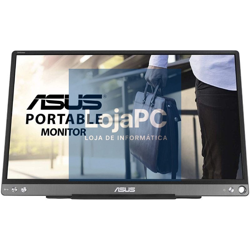 Monitor Portátil Asus ZenScreen MB16ACE 15.6'/ Full HD/ Prateado y Preto