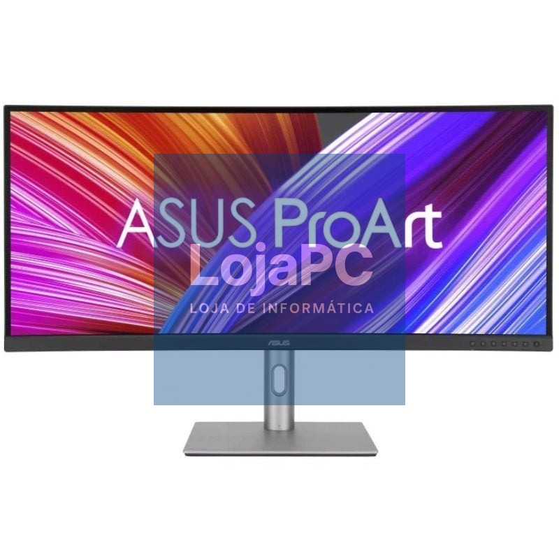 Monitor Profissional Asus ProArt Display PA34VCNV 34'/ UWQHD/ Multimedia/ Regulável en altura/ Preto y Prateado
