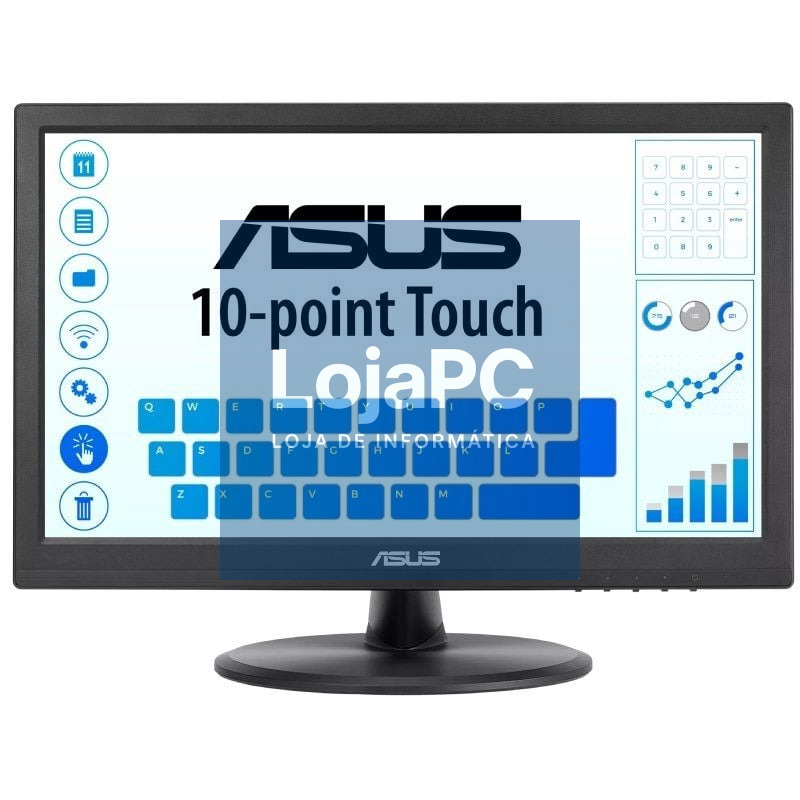 Monitor Profissional Táctil Asus VT169HE 15.6'/ Full HD/ Preto