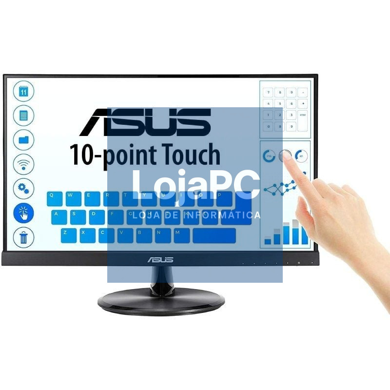 Monitor Profissional Táctil Asus VT229H 21.5'/ Full HD/ Multimedia/ Preto