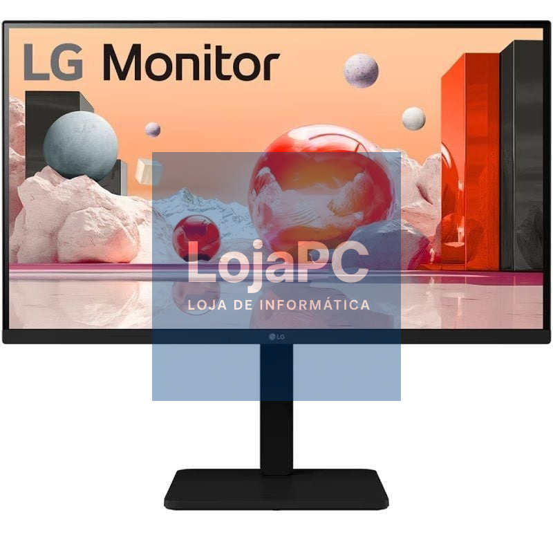 Monitor Profissional LG 24BA560-B 24'/ Full HD/ Multimedia/ Regulável en altura/ Preto
