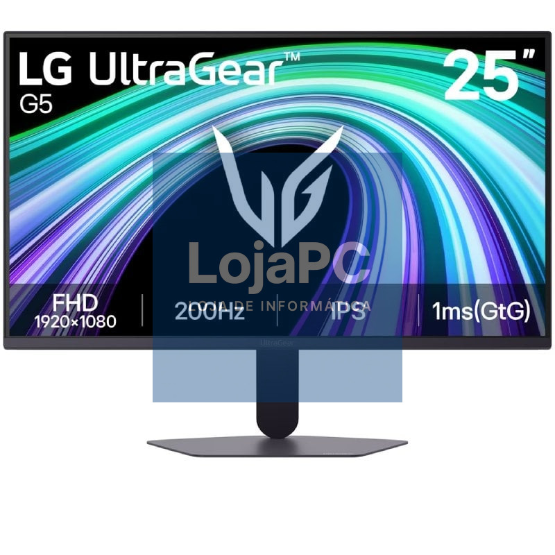 Monitor Gaming LG UltraGear G5 25G523B-B 25'/ Full HD/ 1ms/ 200Hz/ IPS/ Preto
