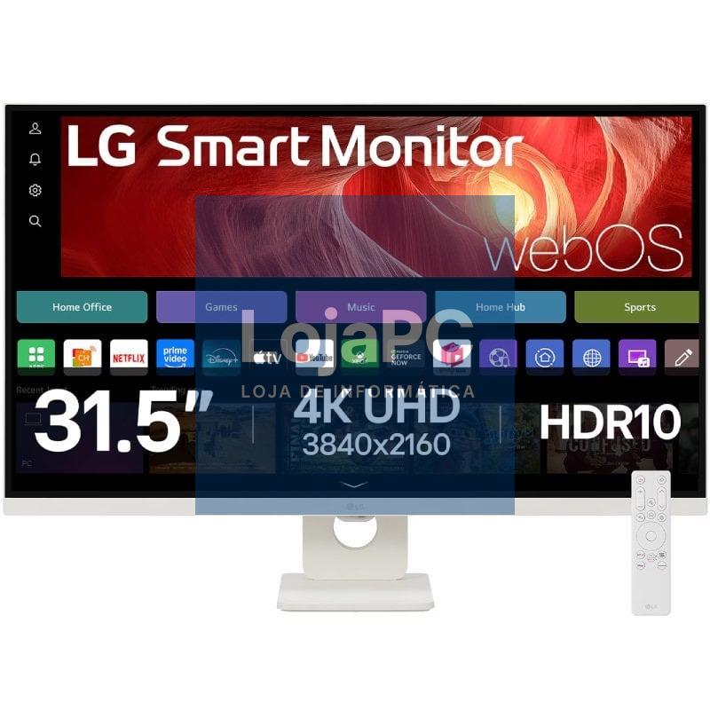 Smart Monitor LG 32U721SA-W 31.5'/ 4K/ Multimedia/ Smart TV/ Branco