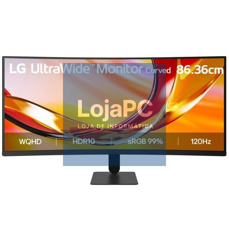 Monitor Profissional Ultrapanorámico Curvo LG 34U601B-B 34'/ WQHD/ Preto