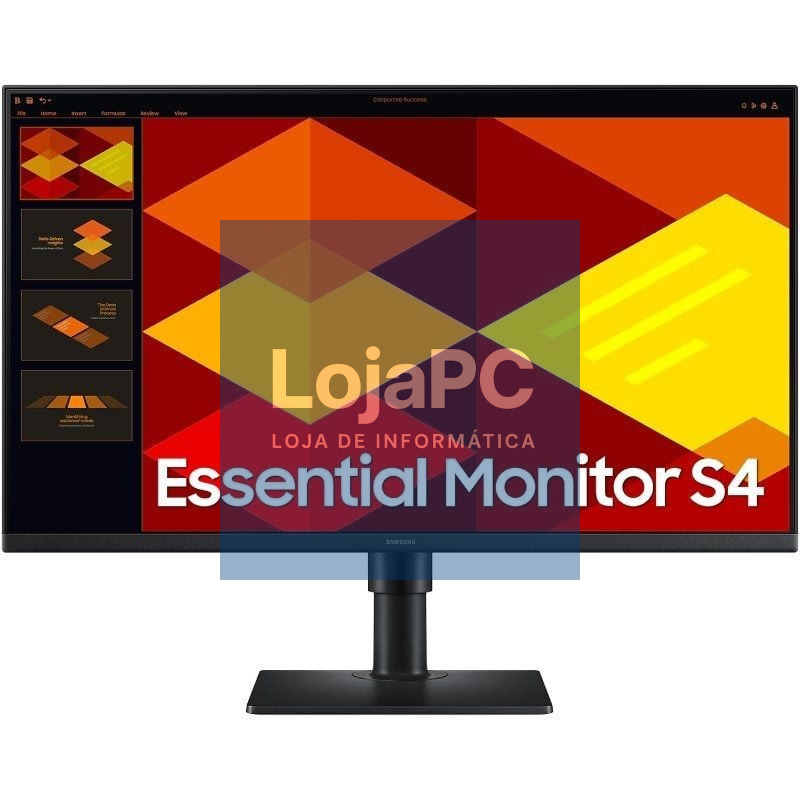 Monitor Profissional Samsung Essential Monitor S4 S27D400GAU/ 27'/ Full HD/ Regulável en altura/ Preto
